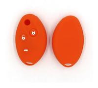 Coque pour clé de voiture à 3 boutons pour Citroën C2, C3, C4, C5, C6, C8, Saxo, Sega, Xsara, Picasso, Berlingo, SX9. Coque souple en silicone résistante à l'usure pour clé à distance pliable (Orange)