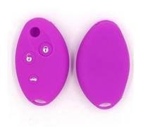 Coque pour clé de voiture à 3 boutons pour Citroën C2, C3, C4, C5, C6, C8, Saxo, Sega, Xsara, Picasso, Berlingo, SX9. Coque souple en silicone résistante à l'usure pour clé à distance pliable (Violet)