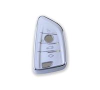 Coque pour clé de Voiture TPU RUXYAXFOL, Compatible avec BMW F15, F16, F25, F44, F45, F48, F49, F85, F86, G30, G31, M3, M4, X1, X2, X3, X4, X5, X6, Z4, Série 1/2/3/4/5 de BMW, 2 pièces,Argent Blanc