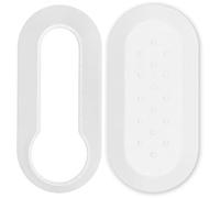 Coque pour Clef Voiture Originelle Compatible avec Fiat Lancia Citroën Peugeot pour 3 Boutons Blanche