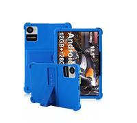 Coque pour Crelander W30 Pro 10.1 Pouces,daunke Silicone Souple,avec Support Rabattable,Légère aux Chocs,Anti-Rayures,Protection complète,Bleu