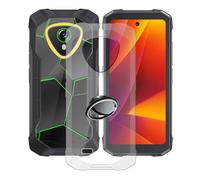 Coque pour Cubot KingKong Mini 4 (4.70") avec Rotation 360 Degrés Anneau Support, Ultra-Mince Anti-Rayures de TPU Bumper Silicone Souple Transparent Housse Etui pour Cubot KingKong Mini 4 - SH3
