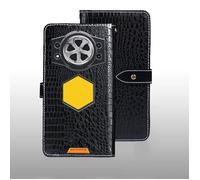 Coque pour Cubot Kingkong Power 5 6.88"" Housse en Cuir PU Etui à Rabat Pochette de Portefeuille avec Fentes pour Cartes -Noir WG