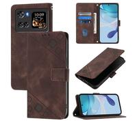 Coque pour Cubot X100 6.88"" Etui en Cuir PU Portefeuille Housse avec Fentes de Cartes Fermeture Magnétique -Marron PT05