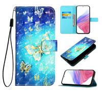 Coque pour Cubot X100, Housse en Cuir PU Pochette Portefeuille Magnétique Etui de Protection, Flip Case pour Cubot X100, Papillon doré