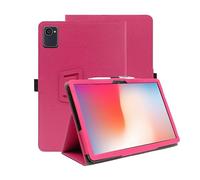 Coque pour DEERTiME E15, Folio Housse avec Multi Angles Stand Etui Housse de Protection pour DEERTiME E15 10 Pouces (Rose)