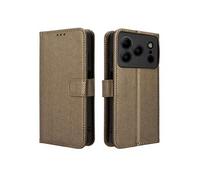 Coque pour Doogee Note 56 Etui Protection Housse Premium en Cuir PU, Pochette Flip Case Compatible avec Book Marron