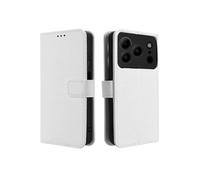Coque pour Doogee Note 56 Etui Protection Housse Premium en Cuir PU, Pochette Flip Case Compatible avec Book Blanc