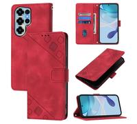 Coque pour DOOGEE Note 56X/Note 56X Pro 6.56"", Housse de Protection Etui Portefeuille en Cuir PU avec Fonction Stand -Rouge PT05