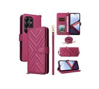 Coque pour Doogee Note 56X/Note 56X Pro Etui Portefeuille pour Téléphone Portable en Cuir PU Souple avec Fermeture Magnétique Bandoulière Longue et