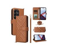 Coque pour Doogee Note 56X/Note 56X Pro Etui Portefeuille pour Téléphone Portable en Cuir PU Souple avec Fermeture Magnétique Bandoulière Longue et