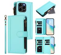 Coque pour Doogee Note 58/Note 58 Pro 6.75"", Etui Portefeuille en Cuir PU, Housse Porte-Cartes avec Dragonne,Vert menthe