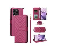 Coque pour Doogee Note 58/Note 58 Pro Etui Portefeuille pour Téléphone Portable en Cuir PU Souple avec Fermeture Magnétique Bandoulière Longue et