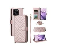 Coque pour Doogee Note 58/Note 58 Pro Etui Portefeuille pour Téléphone Portable en Cuir PU Souple avec Fermeture Magnétique Bandoulière Longue et
