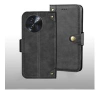 Coque pour Doogee Note 59 5G,Coque Etui Protection Housse Premium en Cuir PU[Fermeture Magnétique]Noir Styles de boutons-EEO