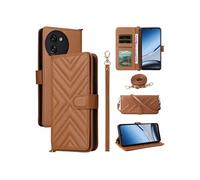 Coque pour Doogee Note 59/Note 59 Pro Etui Portefeuille pour Téléphone Portable en Cuir PU Souple avec Fermeture Magnétique Bandoulière Longue et