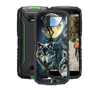 Coque pour Doogee S41 Pro, WXPPJ Etui Housse Bumper Noir Silicone TPU Case Ultra Mince Souple de Protection Cover pour Doogee S41 Pro (5.5") - Hurlement Lune