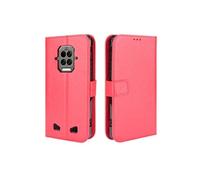Coque pour Doogee S86/S86 Pro Protection Antichoc Effet Etui Cuir et Intérieur TPU avec Porte-Cartes Fonction de Suppport Rouge