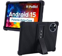 Coque pour DOOGEE U11/U11 Pro 11 Pouces, ?tui de Protection Antichoc en Silicone Souple avec R¿¿glable Support[Anti-Rayures][Antid¿¿rapante], Noir