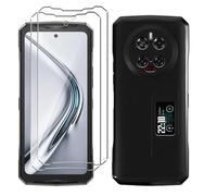 Coque pour Doogee V40 Pro (6.78"") avec 2 Pièces Verre Trempé, Silicone TPU Etui Housse Case -Noir