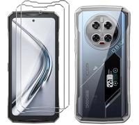 Coque pour Doogee V40 Pro / Doogee V40 + 2 x protection d'écran en verre trempé, anti-vibration et pare-chocs coulissant en