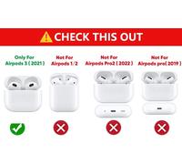Coque pour écouteurs Airpods 3e génération, étui de chargement en silicone avec joli motif de peau de dessin animé, avec porte-clés (soldat blanc)