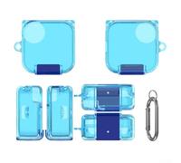 Coque pour écouteurs en TPU pour CMF Buds Pro 2, résistant à la transpiration, anti-rayures avec ion à 360°, facile à nettoyer, transparent/bleu/orange (bleu transparent)