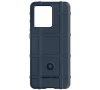 Coque pour Edge 40 Neo 5G Silicone Motif relief Rugged Shield Bleu nuit