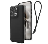 Coque pour Edge 70 Fusion Protection Souple Soft Touch avec Dragonne, Noir