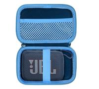 Coque pour Enceinte Bluetooth Portable JBL GO 4 GO4, Housse écologique pour Haut-Parleur JBL GO 4 avec emplacements pour Adaptateur, Fonction étanche et Anti-poussière, Bleu - étui Uniquement