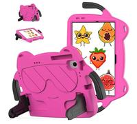 Coque pour enfants compatible avec Samsung Galaxy Tab A7 10,4" modèle 2020 (SM-T500/T505), Galaxy Tab A7 10,4" antichoc avec poignée et support de protection légère en EVA zy (rose rouge)