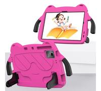 Coque pour enfants Xiaomi Redmi Pad SE 11" (2023), légère en EVA + PC, résistante aux chocs, avec poignée et bandoulière (rose rouge)
