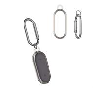 Coque pour enregistreur vocal PLAUD NotePin AI, coque de protection en polycarbonate souple avec porte-clés, antidérapante, résistante aux chocs et aux rayures (gris)