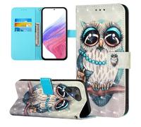 Coque pour Fairphone 5, 3D en Cuir PU Étui Portefeuille à Rabat Housse Cover avec Porte Cartes Fermeture Magnétique Etui de Protection pour Fairphone 5, Hibou