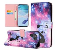 Coque pour Fairphone 5, Couleur en Cuir PU Étui Portefeuille à Rabat Cover Housse avec Porte Cartes Fermeture Magnétique Etui de Protection pour Fairphone 5, Panda