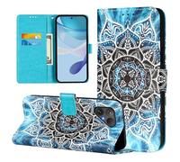 Coque pour Fairphone 5, Couleur en Cuir PU Étui Portefeuille à Rabat Cover Housse avec Porte Cartes Fermeture Magnétique Etui de Protection pour Fairphone 5, Mandala