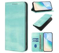 Coque pour Fairphone 5, Étui Housse Portefeuille en Cuir PU Rétro [Blocage RFID] [Magnétique] Flip Case Etui avec Porte-Cartes pour Fairphone 5, Menthe