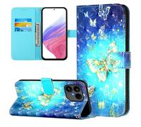 Coque pour Fairphone 6, 3D en Cuir PU Étui Portefeuille à Rabat Housse Cover avec Porte Cartes Fermeture Magnétique Etui de Protection pour Fairphone 6, Papillon