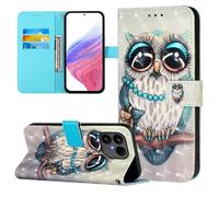 Coque pour Fairphone 6, 3D en Cuir PU Étui Portefeuille à Rabat Housse Cover avec Porte Cartes Fermeture Magnétique Etui de Protection pour Fairphone 6, Hibou