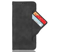 Coque pour Fairphone 6,Boîtier de téléphone en Cuir PU Flip avec Fentes Mobiles pour Cartes.Conception de Support,Protection Contre Les Chutes-Black