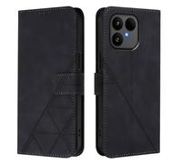 Coque pour Fairphone 6 Coque Etui avec Porte Carte à Rabat Clapet Portefeuille en PU Cuir Pochette Magnétique Flip Case Étui Cover Housse Protection Coque pour Fairphone 6, Noir