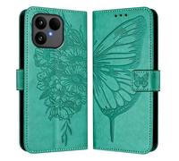 Coque pour Fairphone 6 Étui Portefeuille en Cuir PU avec Porte Carte à Rabat Clapet Pochette Magnétique Flip Protection Case Cover Housse pour Fairphone 6, Vert