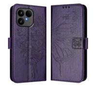 Coque pour Fairphone 6 Étui Portefeuille en Cuir PU avec Porte Carte à Rabat Clapet Pochette Magnétique Flip Protection Case Cover Housse pour Fairphone 6, Violet foncé