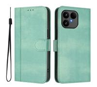 Coque pour Fairphone 6 Housse Etui en PU Cuir Portefeuille avec Porte Carte à Rabat Clapet Housse Protection Flip Case Magnétique Étui pour Fairphone 6, Menthe