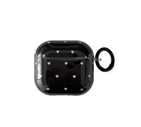 Coque pour fille compatible avec AirPods 4 avec suppression active du bruit avec pendentif, jolie coque de protection intégrale antichoc souple IMD point compatible avec AirPod 4 pour femme