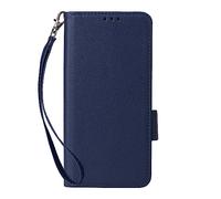 Coque pour Fossibot S2,Étui de téléphone en Cuir avec 4 Fentes pour Cartes.Fermeture magnétique.Anti-Glissement et Chute,avec Corde de Main -Dark Blue