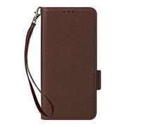 Coque pour Fossibot S3 Pro,Étui de téléphone en Cuir avec 4 Fentes pour Cartes.Fermeture magnétique.Anti-Glissement et Chute,avec Corde de Main -Brown