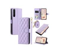 Coque pour FOXDOCK Sony Xperia 1 IV Protection magnétique Souple en cuir PU Flip Slim Cover avec longue sangle Compatible avec Sony Xperia 1
