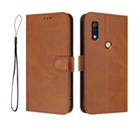 Coque pour Fujitsu Arrows We3, Antichoc Magnetique Étui à Rabat avec RFID Blocage, Portefeuille Housse en Cuir PU Coque-Marron