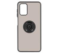Coque pour Galaxy A03S Bi-matière Bague Métallique Support noir